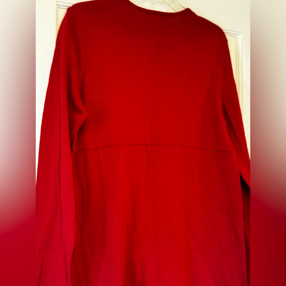 J. Jill Vibrant Red Crew Neck Sweater - Picture 2 of 8